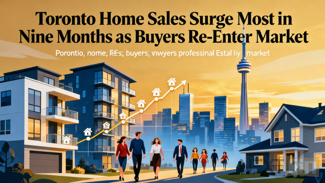 Toronto Home Sales Surge Most in Nine Months as Buyers Re-Enter Market