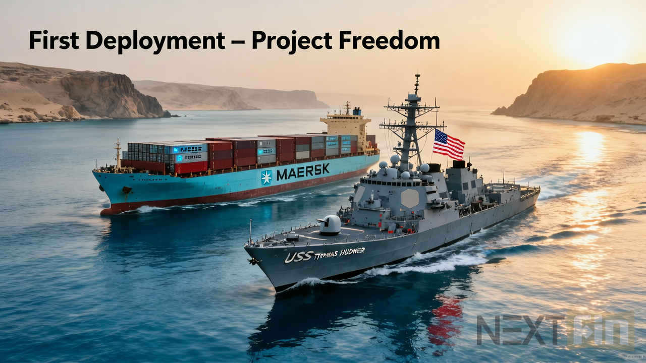 U.S. Navy Escorts Maersk Vessel Through Hormuz in First Test of Project Freedom