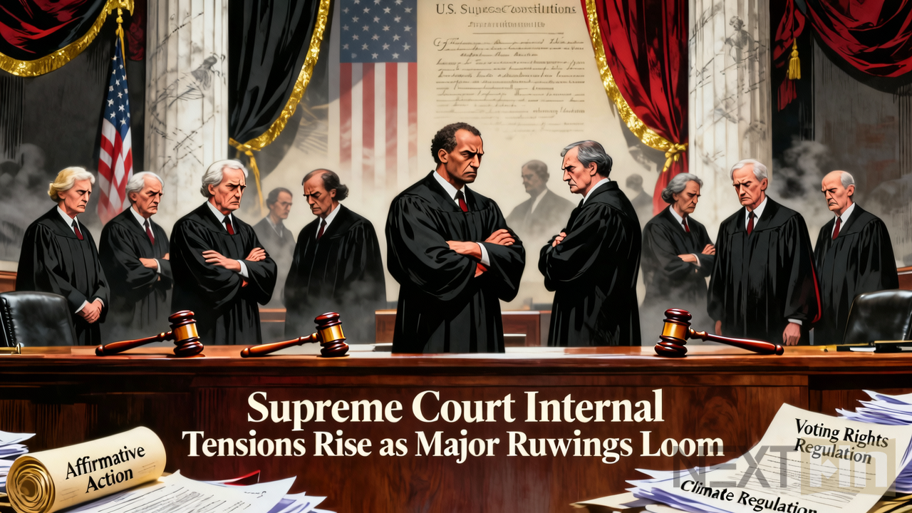 Supreme Court Internal Tensions Rise as Major Rulings Loom
