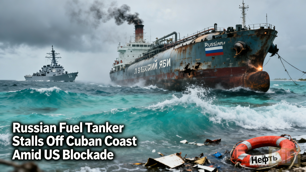 Russian Fuel Tanker Stalls Off Cuban Coast Amid US Blockade