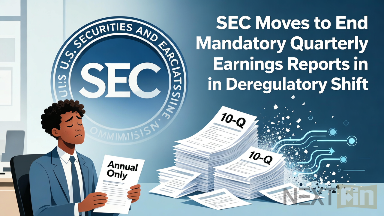 SEC Moves to End Mandatory Quarterly Earnings Reports in Deregulatory Shift