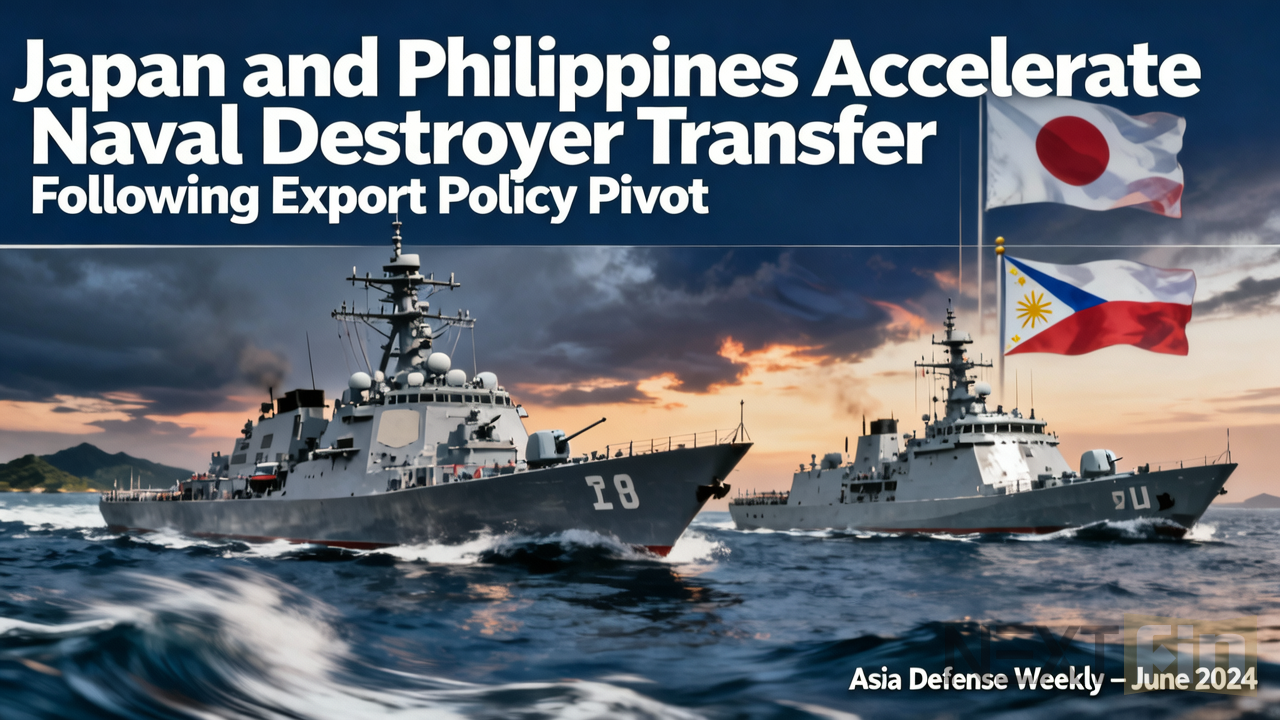 Japan and Philippines Accelerate Naval Destroyer Transfer Following Export Policy Pivot