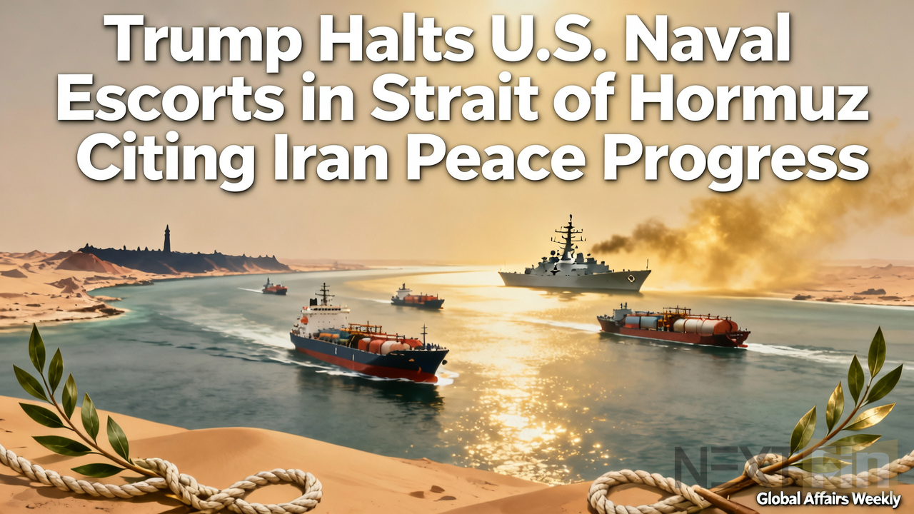 Trump Halts U.S. Naval Escorts in Strait of Hormuz Citing Iran Peace Progress
