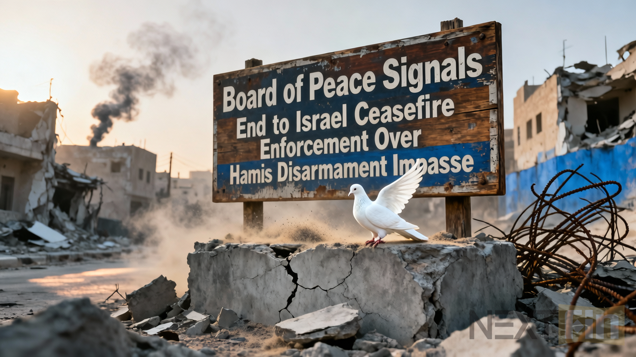 Board of Peace Signals End to Israel Ceasefire Enforcement Over Hamas Disarmament Impasse