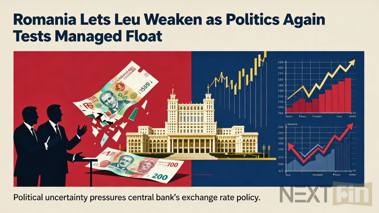 Romania Lets Leu Weaken as Politics Again Tests Managed Float