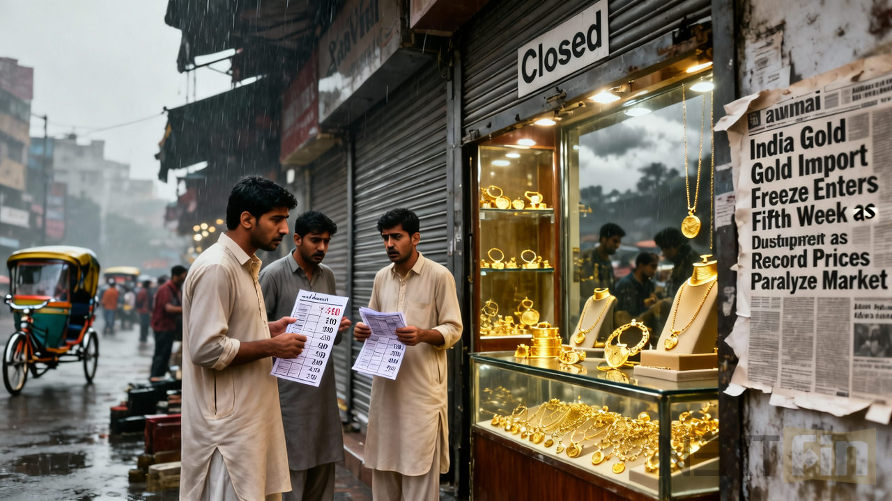 India Gold Import Freeze Enters Fifth Week as Record Prices Paralyze Market