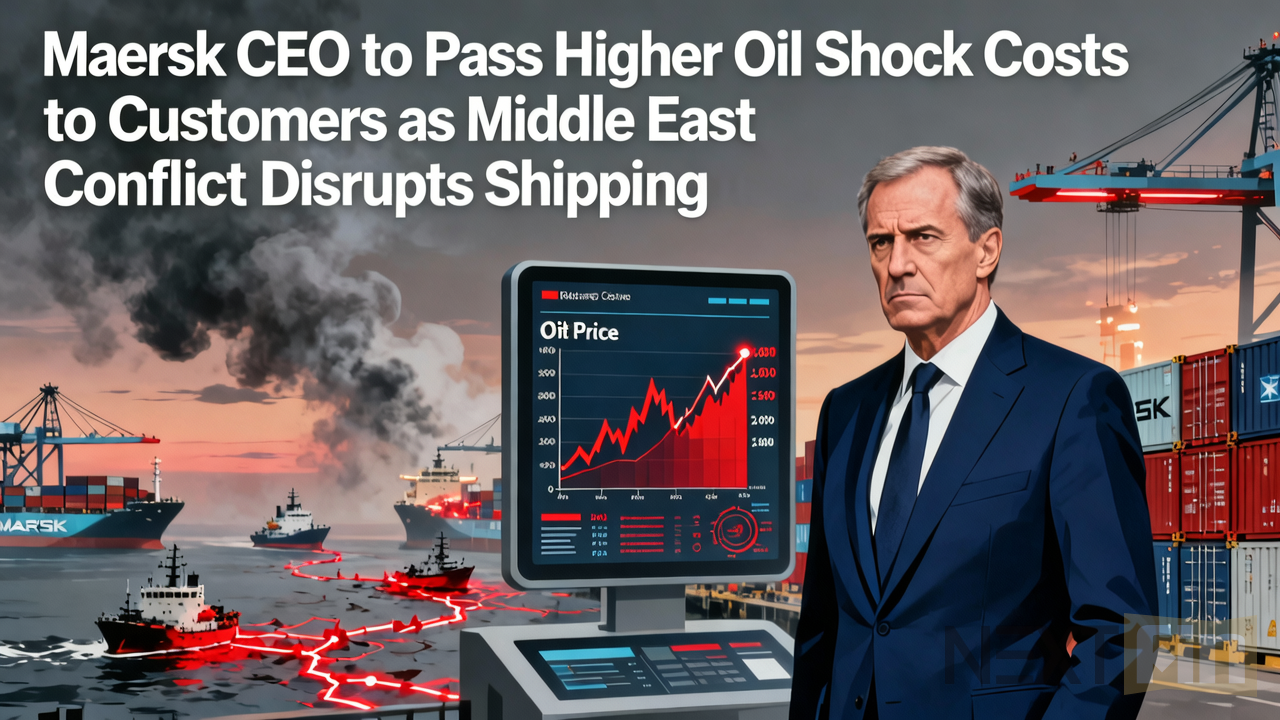 Maersk CEO to Pass Higher Oil Shock Costs to Customers as Middle East Conflict Disrupts Shipping