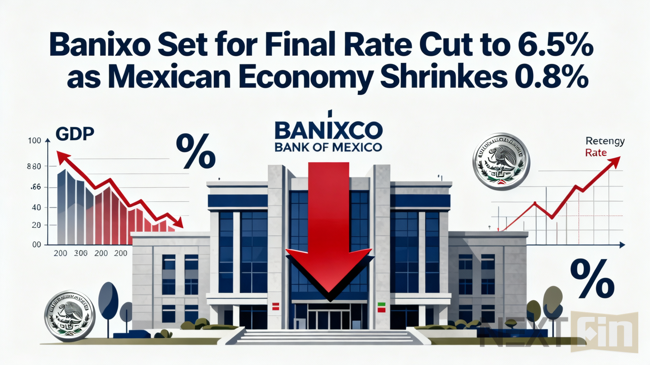 Banxico Set for Final Rate Cut to 6.5% as Mexican Economy Shrinks 0.8%
