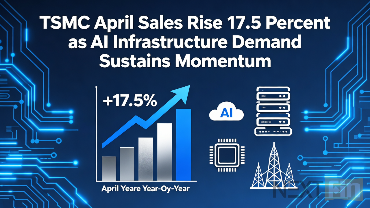 TSMC April Sales Rise 17.5 Percent as AI Infrastructure Demand Sustains Momentum