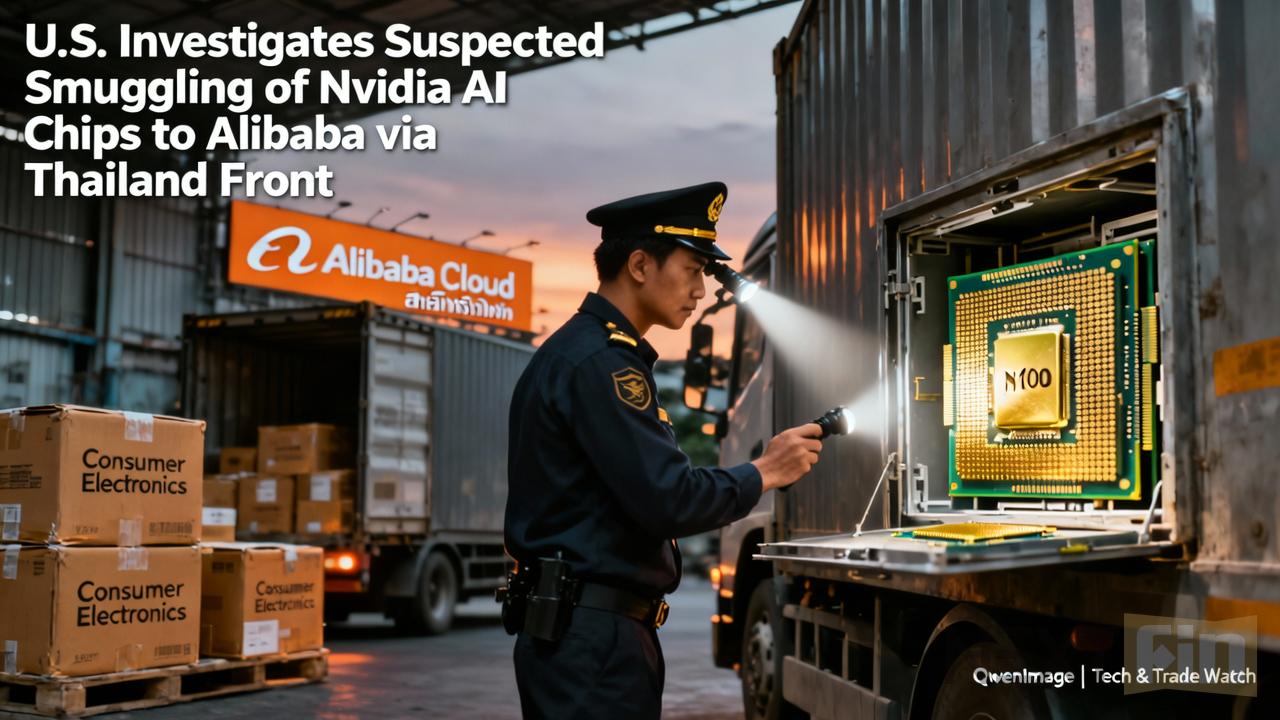 U.S. Investigates Suspected Smuggling of Nvidia AI Chips to Alibaba via Thailand Front