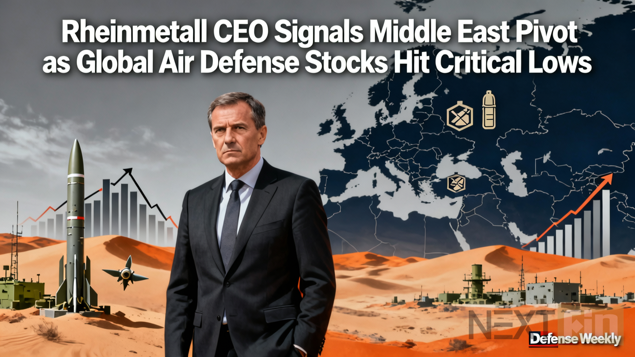 Rheinmetall CEO Signals Middle East Pivot as Global Air Defense Stocks Hit Critical Lows