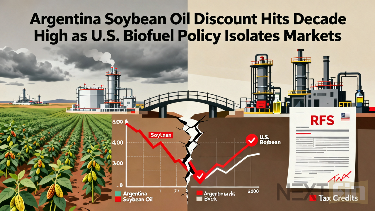 Argentina Soybean Oil Discount Hits Decade High as U.S. Biofuel Policy Isolates Markets