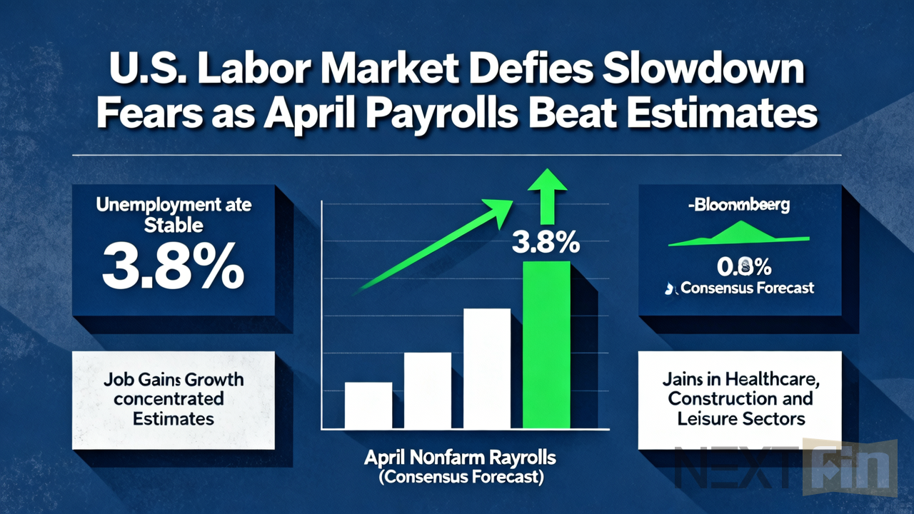 U.S. Labor Market Defies Slowdown Fears as April Payrolls Beat Estimates