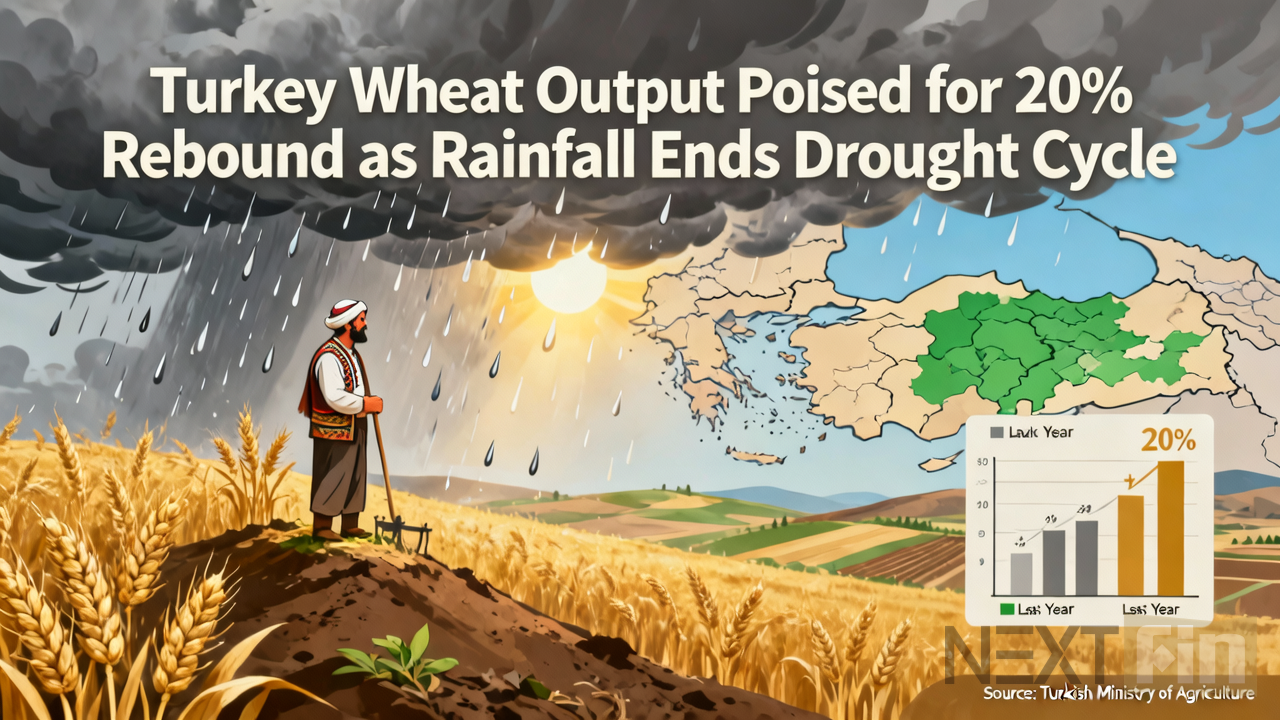 Turkey Wheat Output Poised for 20% Rebound as Rainfall Ends Drought Cycle
