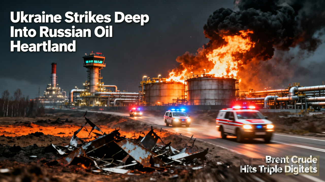 Ukraine Strikes Deep Into Russian Oil Heartland as Brent Crude Hits Triple Digits