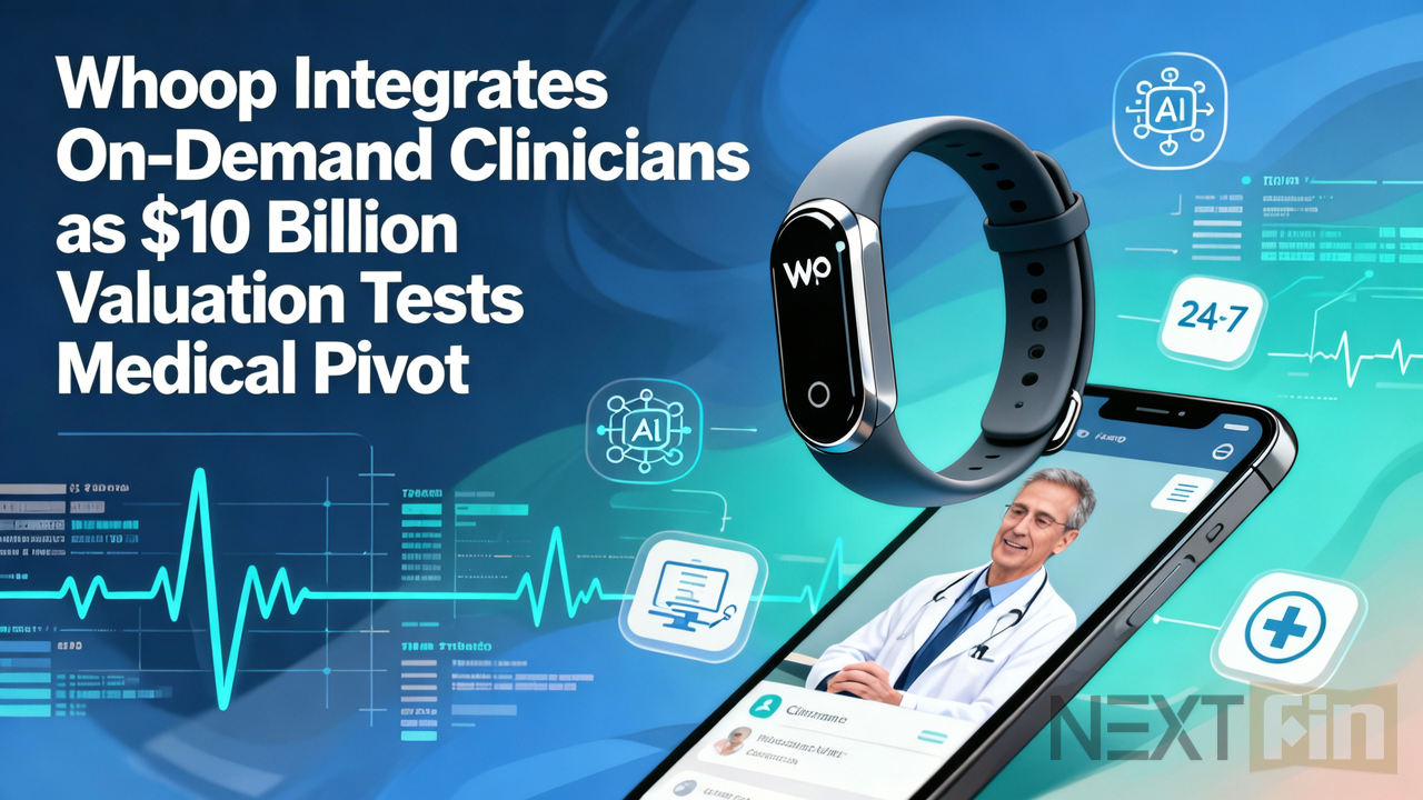 Whoop Integrates On-Demand Clinicians as $10 Billion Valuation Tests Medical Pivot