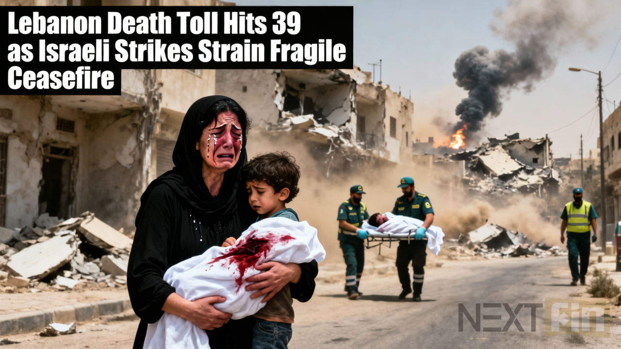 Lebanon Death Toll Hits 39 as Israeli Strikes Strain Fragile Ceasefire