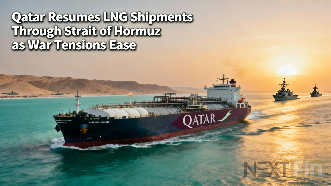 Qatar Resumes LNG Shipments Through Strait of Hormuz as War Tensions Ease