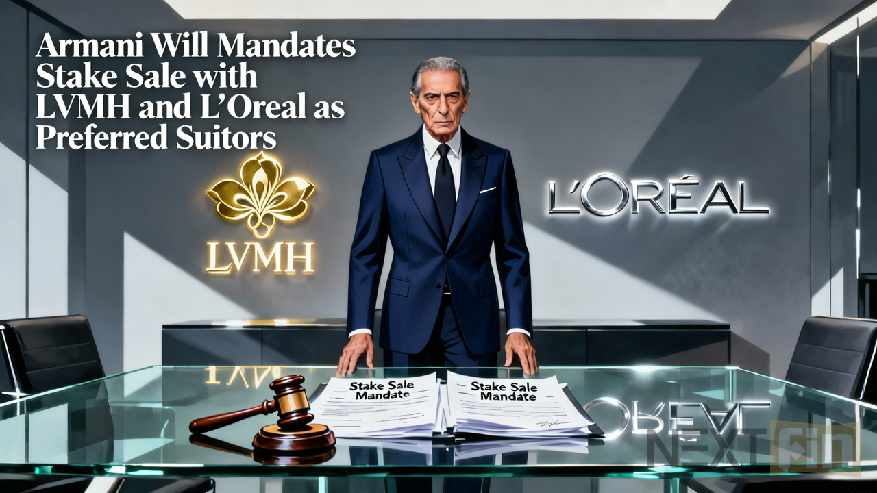 Armani Will Mandates Stake Sale with LVMH and L’Oreal as Preferred Suitors