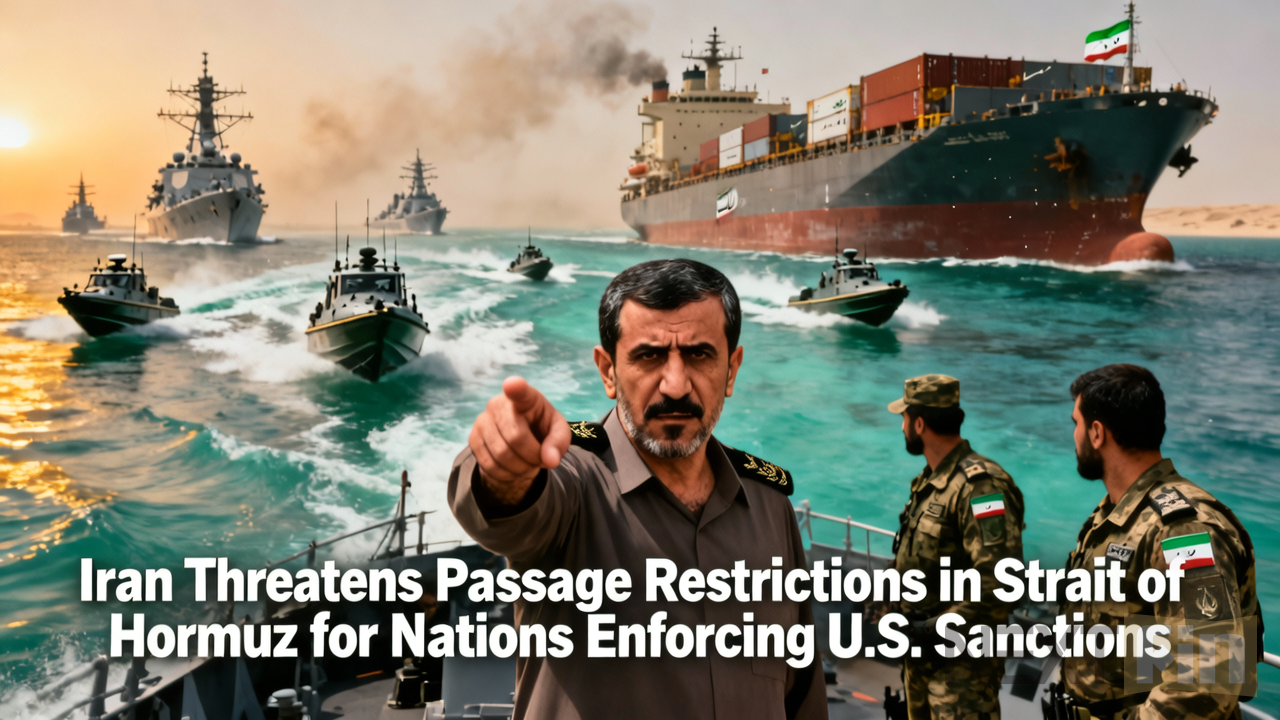 Iran Threatens Passage Restrictions in Strait of Hormuz for Nations Enforcing U.S. Sanctions