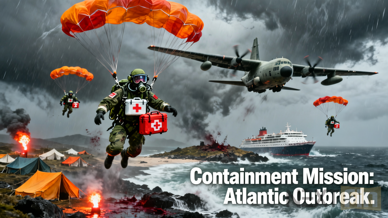 Military Medics Parachute into Remote Atlantic Outpost to Contain Cruise-Linked Virus Outbreak