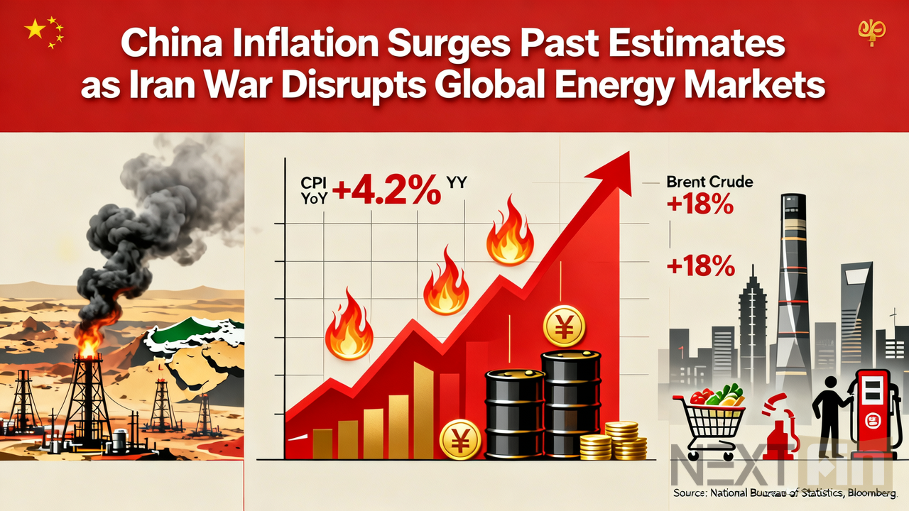 China Inflation Surges Past Estimates as Iran War Disrupts Global Energy Markets