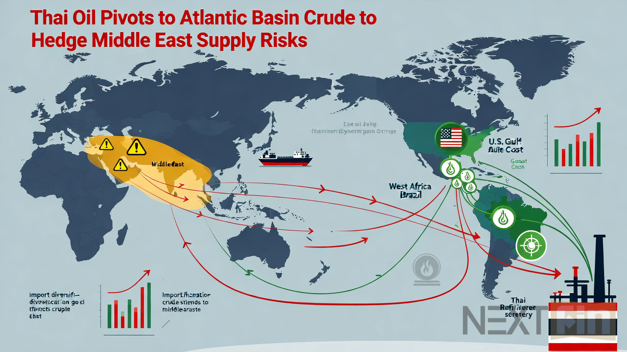 Thai Oil Pivots to Atlantic Basin Crude to Hedge Middle East Supply Risks