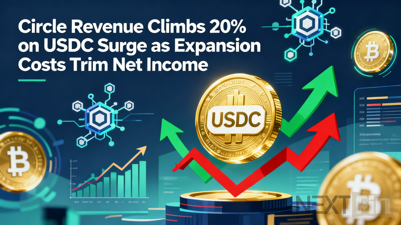 Circle Revenue Climbs 20% on USDC Surge as Expansion Costs Trim Net Income