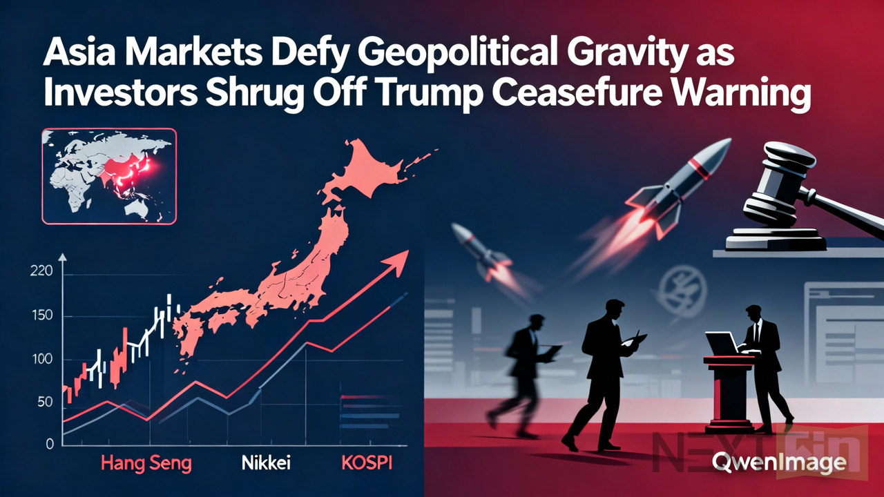 Asia Markets Defy Geopolitical Gravity as Investors Shrug Off Trump Ceasefire Warning