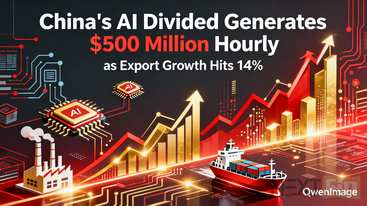 China’s AI Dividend Generates $500 Million Hourly as Export Growth Hits 14%