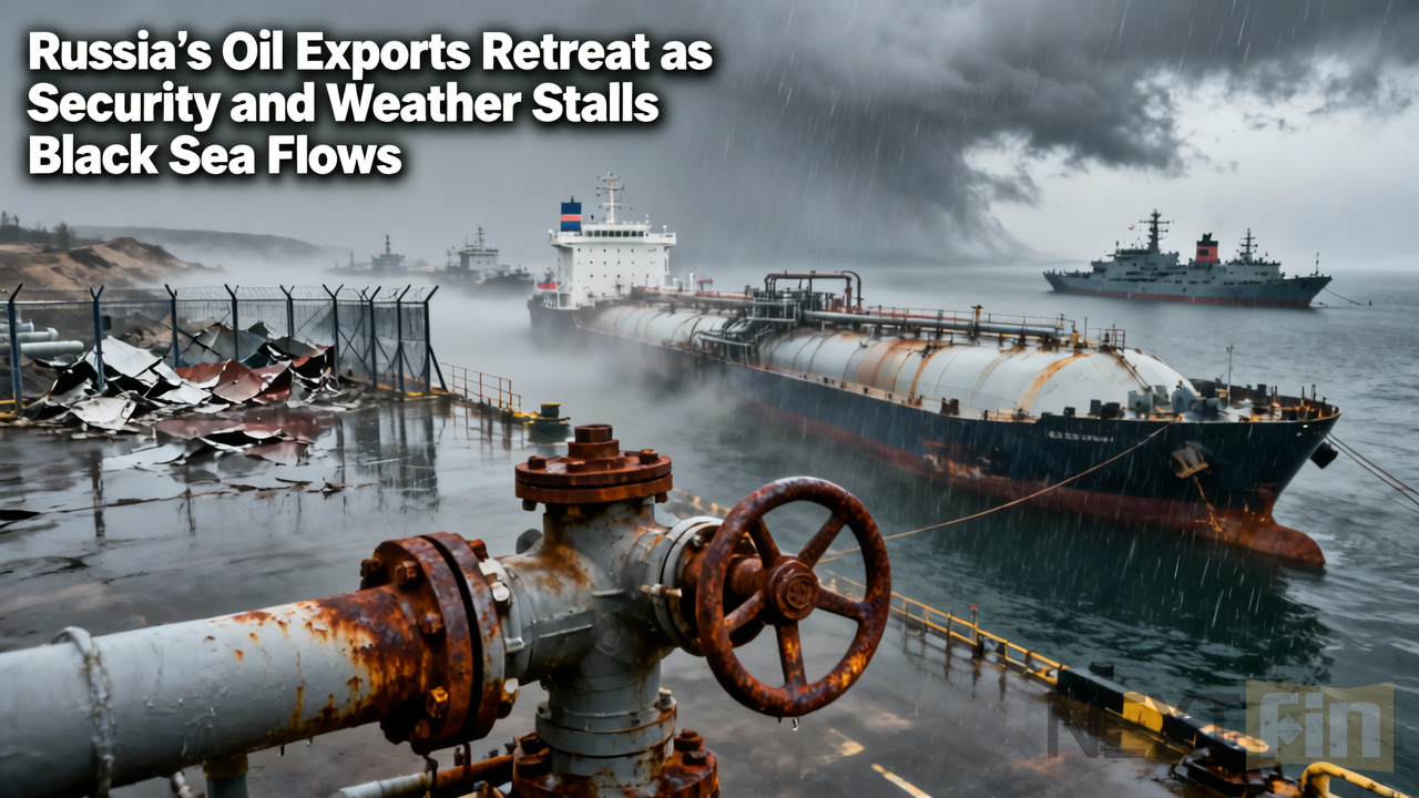 Russia’s Oil Exports Retreat as Security and Weather Stalls Black Sea Flows