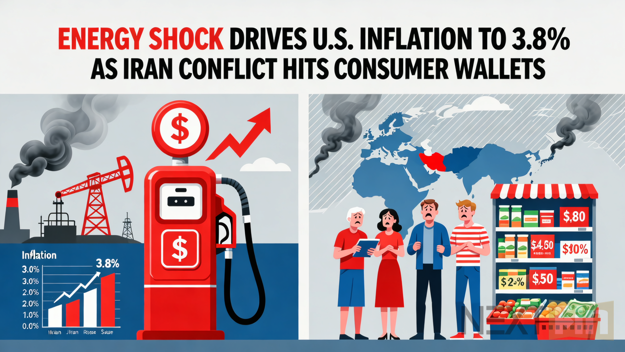 Energy Shock Drives U.S. Inflation to 3.8% as Iran Conflict Hits Consumer Wallets