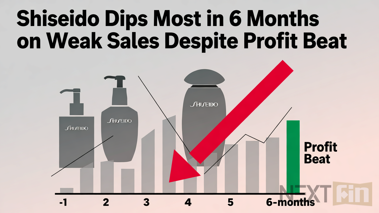Shiseido Dips Most in 6 Months on Weak Sales Despite Profit Beat