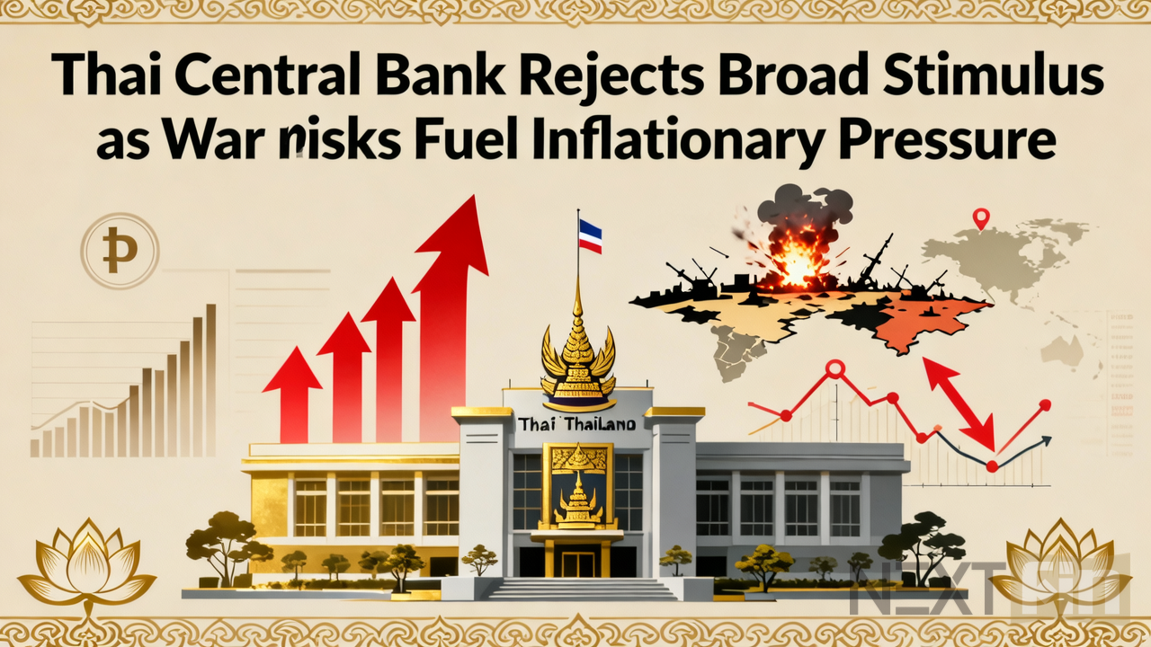 Thai Central Bank Rejects Broad Stimulus as War Risks Fuel Inflationary Pressure