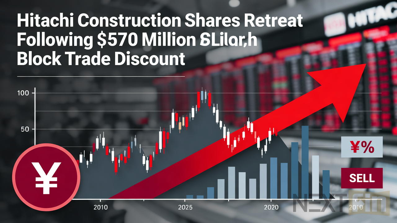 Hitachi Construction Shares Retreat Following $570 Million Block Trade Discount