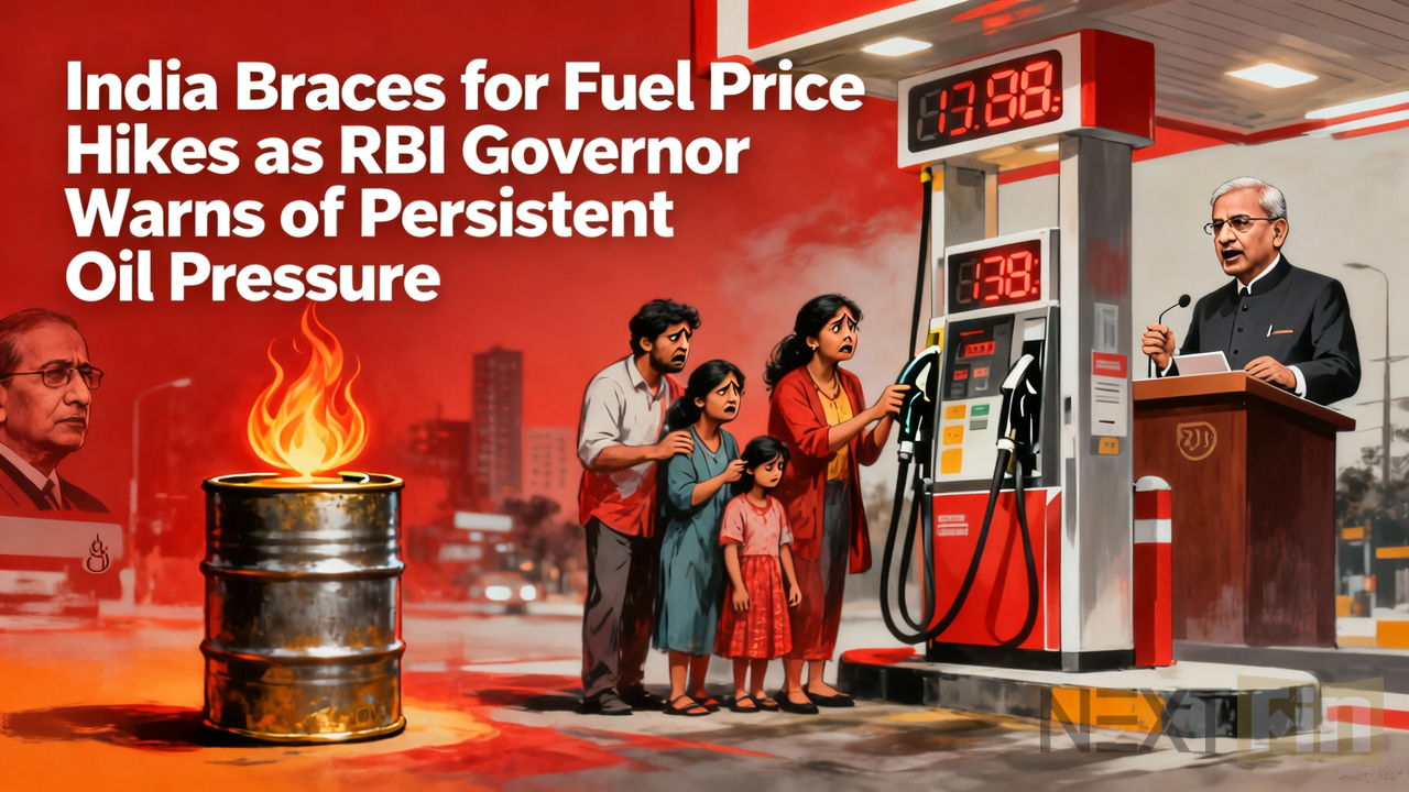 India Braces for Fuel Price Hikes as RBI Governor Warns of Persistent Oil Pressure