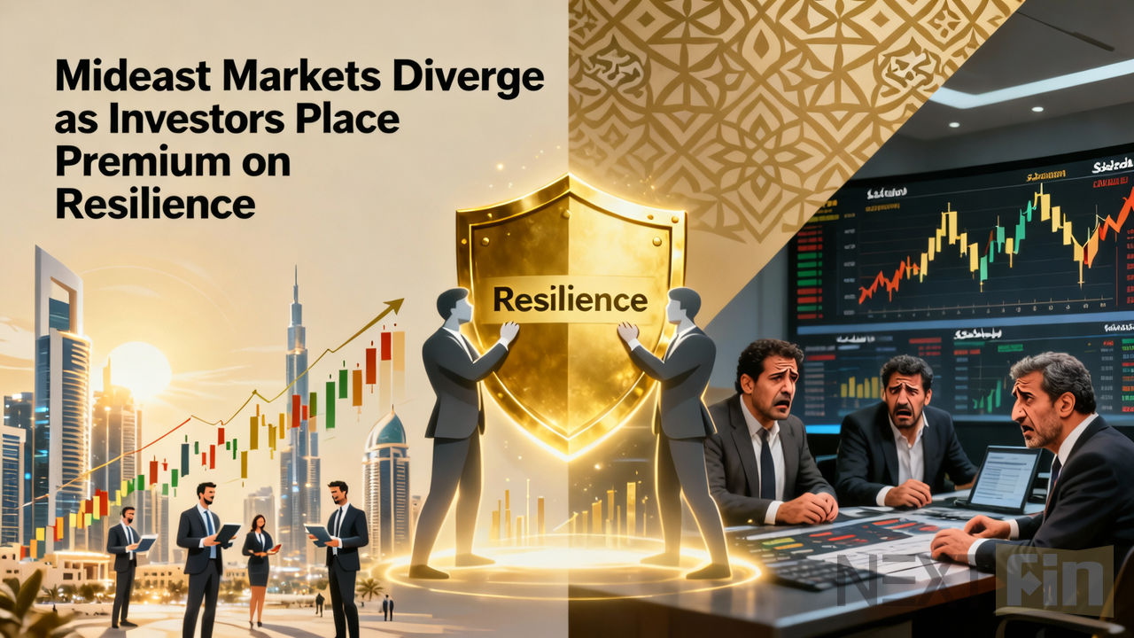 Mideast Markets Diverge as Investors Place Premium on Resilience