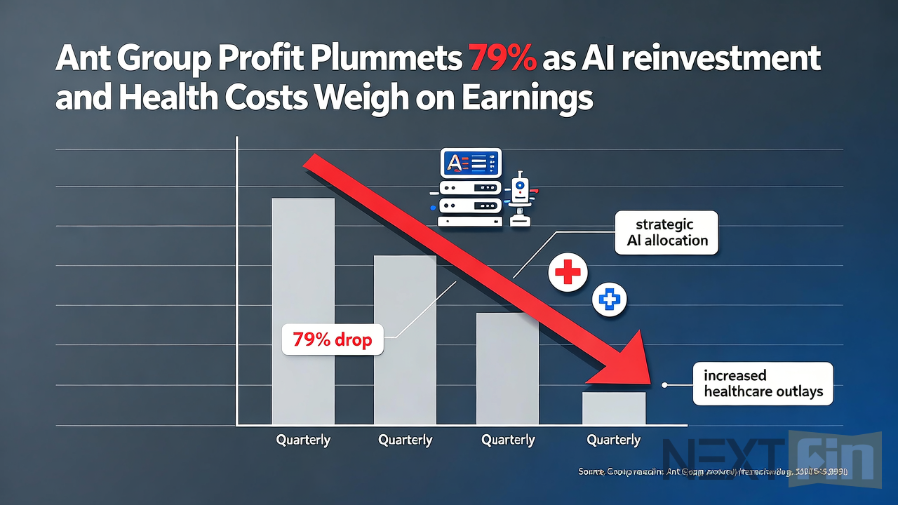 Ant Group Profit Plummets 79% as AI Reinvestment and Health Costs Weigh on Earnings