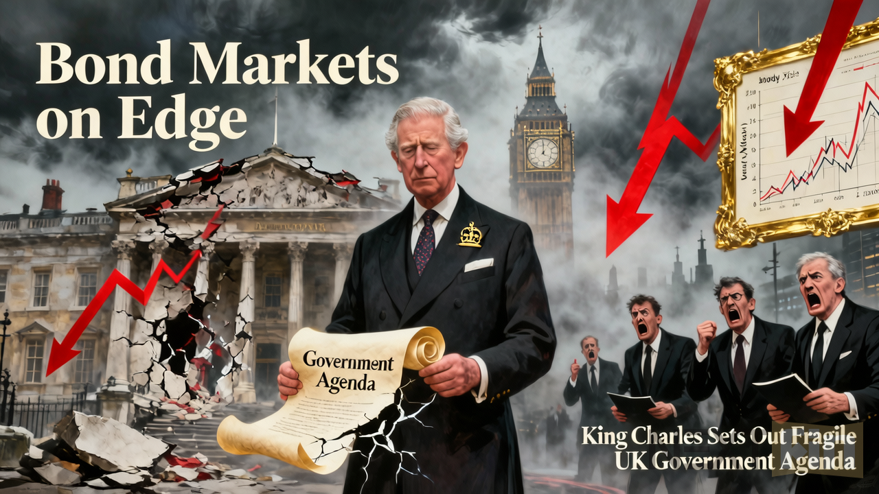 Bond Markets on Edge as King Charles Sets Out Fragile UK Government Agenda