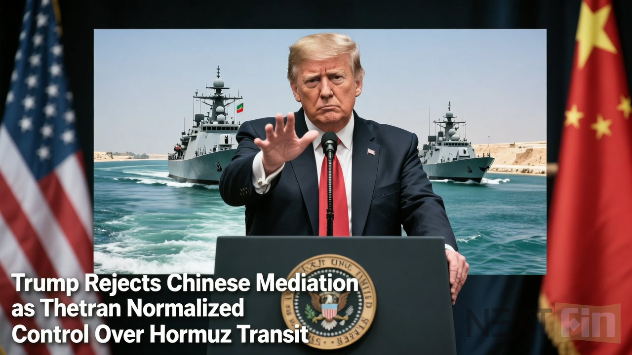 Trump Rejects Chinese Mediation as Tehran Normalizes Control Over Hormuz Transit