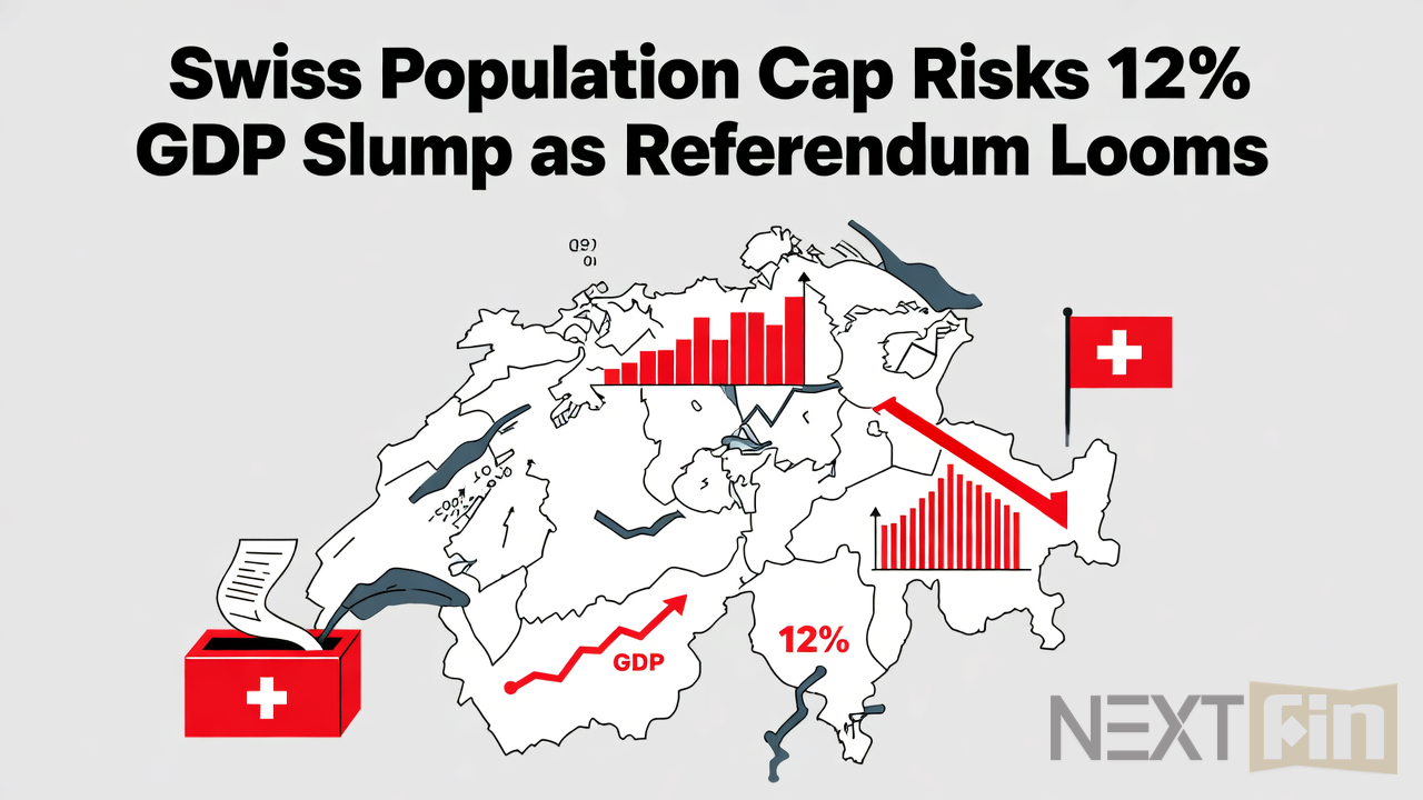 Swiss Population Cap Risks 12% GDP Slump as Referendum Looms