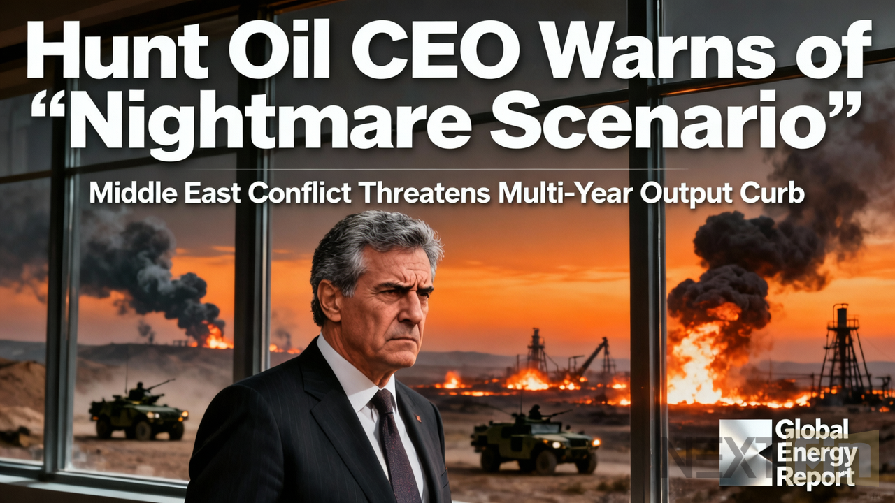 Hunt Oil CEO Warns of ‘Nightmare Scenario’ as Middle East Conflict Threatens Multi-Year Output Curb