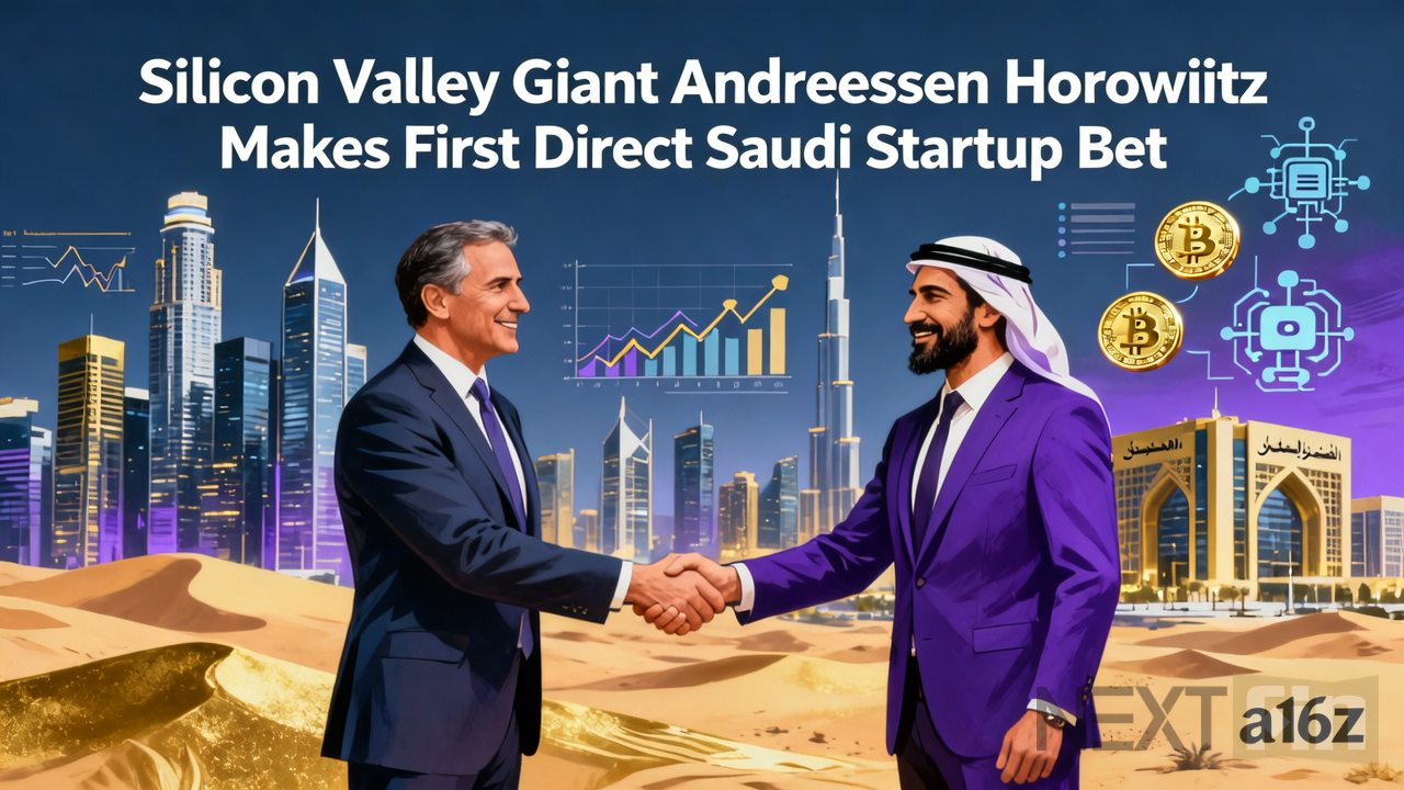 Silicon Valley Giant Andreessen Horowitz Makes First Direct Saudi Startup Bet