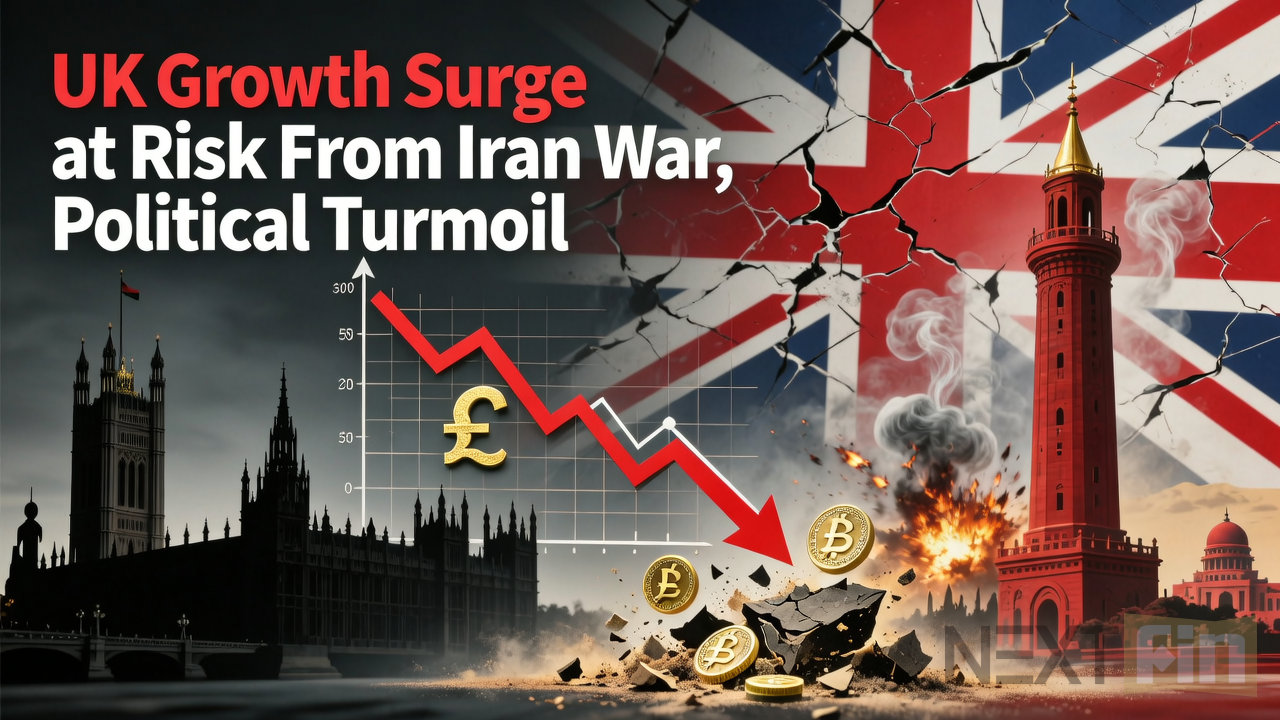 UK Growth Surge at Risk From Iran War, Political Turmoil