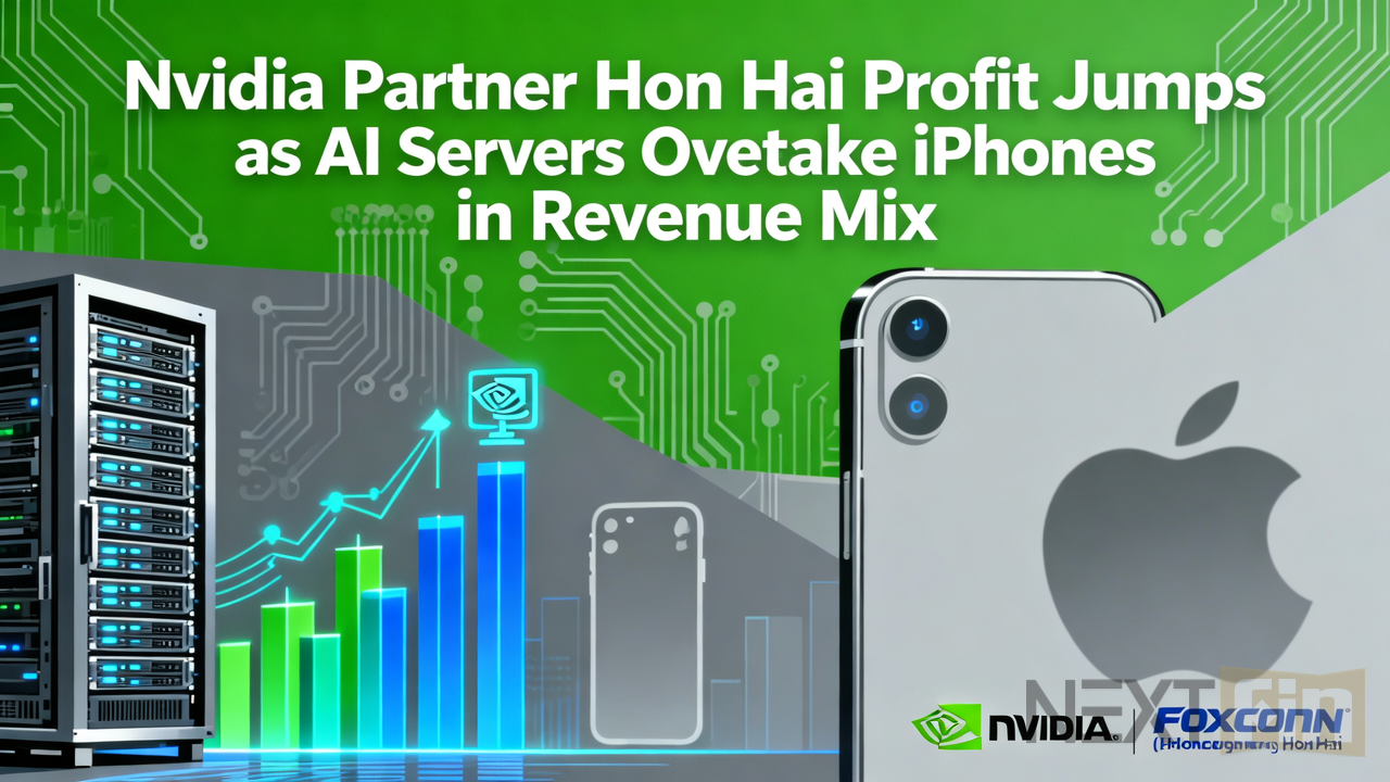 Nvidia Partner Hon Hai Profit Jumps as AI Servers Overtake iPhones in Revenue Mix