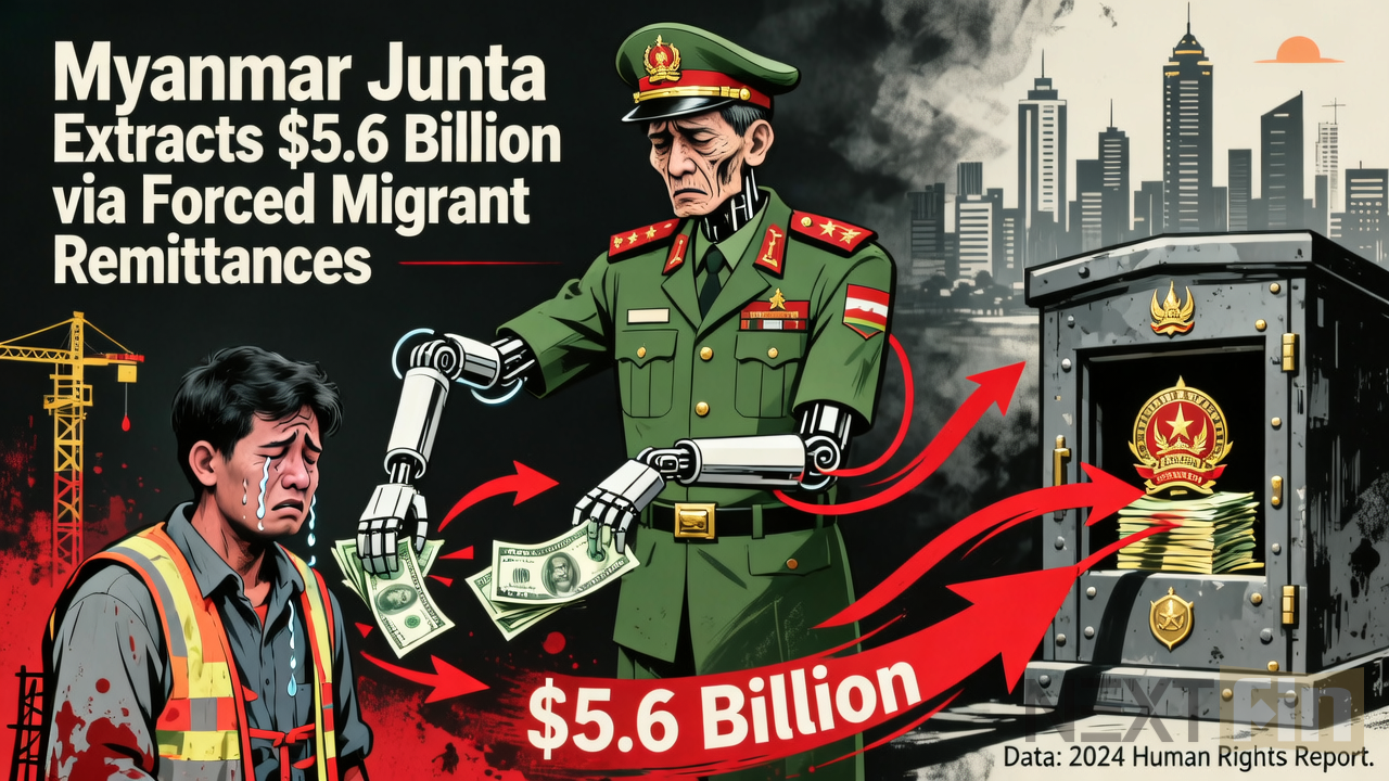 Myanmar Junta Extracts $5.6 Billion via Forced Migrant Remittances