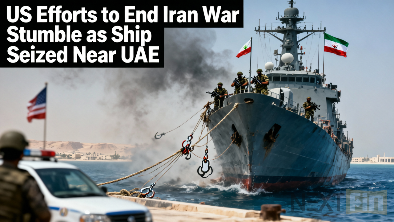 US Efforts to End Iran War Stumble as Ship Seized Near UAE