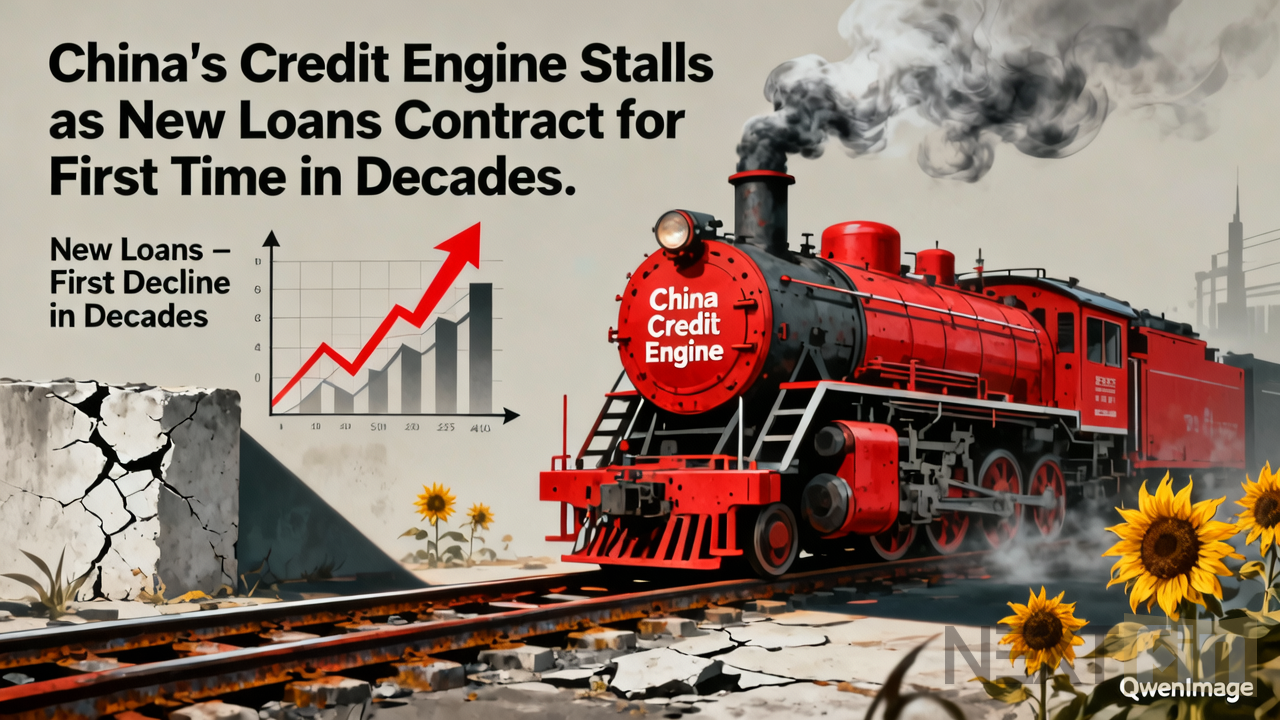 China’s Credit Engine Stalls as New Loans Contract for First Time in Decades