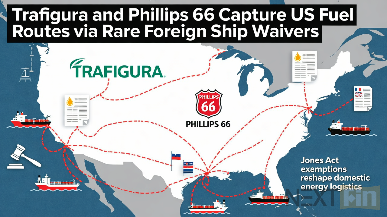 Trafigura and Phillips 66 Capture US Fuel Routes via Rare Foreign Ship Waivers