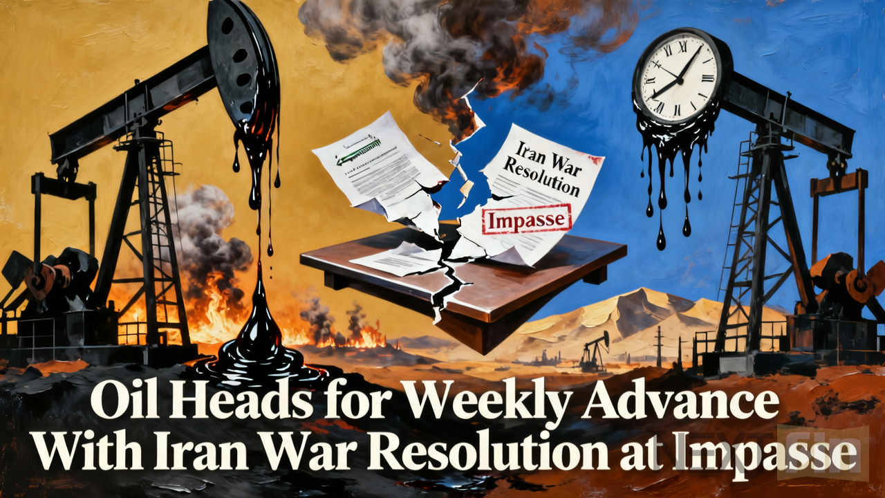 Oil Heads for Weekly Advance With Iran War Resolution at Impasse